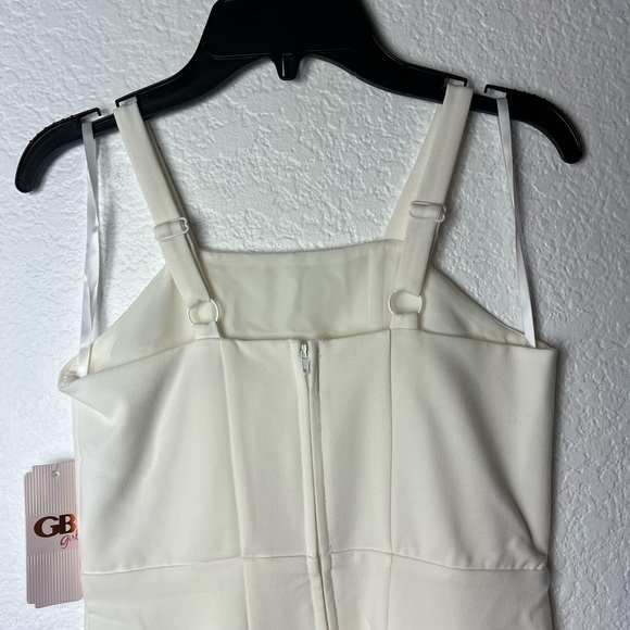 GB Girls Ruffle Dress Ivory Spaghetti strap Dress Girls Size 8 - Picture 6 of 13